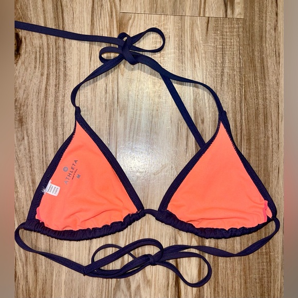 Excellent Condition 𝑨𝒕𝒉𝒍𝒆𝒕𝒂 𝑑𝑎𝑟𝑘 𝑔𝑟𝑒𝑦 𝚜𝚕𝚒𝚍𝚒𝚗𝚐 𝚝𝚛𝚒𝚊𝚗𝚐𝚕𝚎 𝚋𝚒𝚔𝚒𝚗𝚒 𝚝𝚘𝚙 - Picture 4 of 5